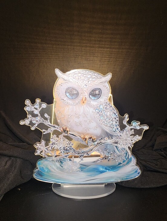 Other - Acrylic Desktop White Owl Suncatcher